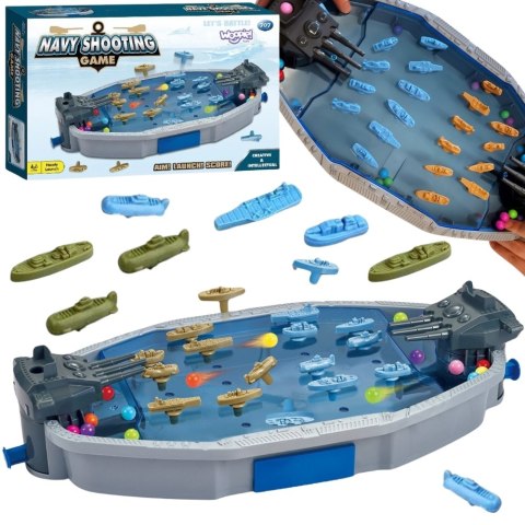 WOOPIE Gra Zręcznościowa "Bitwa Morska" Statki 3D Wyrzutnia Kulek Woopie WOOPIE Gra Zręcznościowa "Bitwa Morska" Statki 3D Wyrzutnia Kulek Woopie