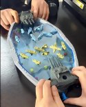 WOOPIE Gra Zręcznościowa "Bitwa Morska" Statki 3D Wyrzutnia Kulek Woopie