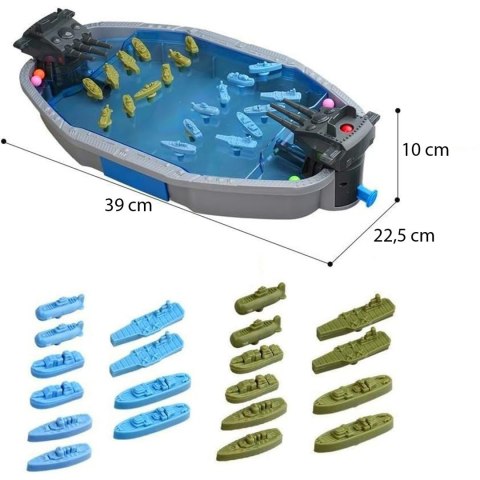 WOOPIE Gra Zręcznościowa "Bitwa Morska" Statki 3D Wyrzutnia Kulek Woopie WOOPIE Gra Zręcznościowa "Bitwa Morska" Statki 3D Wyrzutnia Kulek Woopie