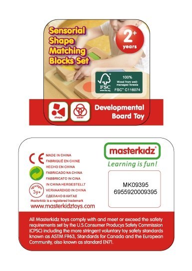 MASTERKIDZ Sensoryczny Sorter Drewniany Kształty i Kolory Montessori Masterkidz MASTERKIDZ Sensoryczny Sorter Drewniany Kształty i Kolory Montessori Masterkidz