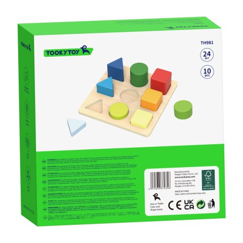 TOOKY TOY Edukacyjna Układanka Figury Geometryczne Tooky Toy TOOKY TOY Edukacyjna Układanka Figury Geometryczne Tooky Toy