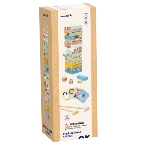 TOOKY TOY Gra Zręcznościowa "Chwiejąca się Wieża" Zwierzęta 82 el. Tooky Toy TOOKY TOY Gra Zręcznościowa "Chwiejąca się Wieża" Zwierzęta 82 el. Tooky Toy