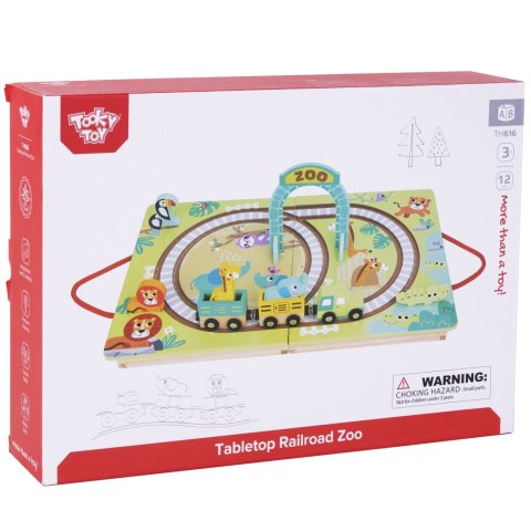 TOOKY TOY DREWNIANY POCIĄG KOLEJKA ZOO CIUCHCIA NA MAGNES TOR W WALIZCE Tooky Toy TOOKY TOY DREWNIANY POCIĄG KOLEJKA ZOO CIUCHCIA NA MAGNES TOR W WALIZCE Tooky Toy