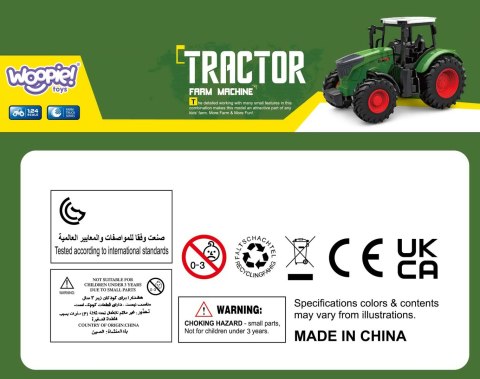 WOOPIE Traktor Ciągnik Gumowe Koła Zielony Woopie WOOPIE Traktor Ciągnik Gumowe Koła Zielony Woopie
