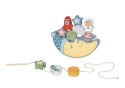 TOOKY TOY Kosmiczny Śpiący Księżyc Balansująca Układanka Drewniana Nawlekanka Montessori Kosmos Tooky Toy