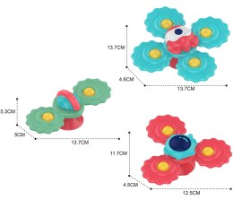 WOOPIE BABY Gryzak Spinner Wirujący z Przyssawką Zestaw 3 szt _5SZT Woopie Baby