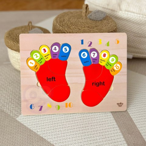 TOOKY TOY Edukacyjna Drewniana Układanka Dłonie i Stopy Nauka Liczenia i Kolorów Tooky Toy TOOKY TOY Edukacyjna Drewniana Układanka Dłonie i Stopy Nauka Liczenia i Kolorów Tooky Toy