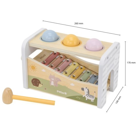 VIGA Drewniany Zestaw Wybijanka + Cymbałki Ksylofon 2w1 Viga Toys VIGA Drewniany Zestaw Wybijanka + Cymbałki Ksylofon 2w1 Viga Toys