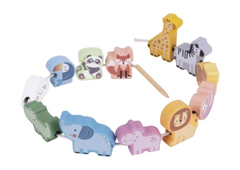 WOOPIE GREEN Drewniana Nawlekanka Klocki Przeplatanka ZOO Montessori 13 el. Woopie Let's Go Green WOOPIE GREEN Drewniana Nawlekanka Klocki Przeplatanka ZOO Montessori 13 el. Woopie Let's Go Green