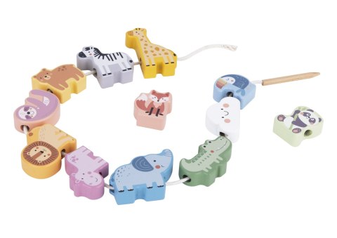 WOOPIE GREEN Drewniana Nawlekanka Klocki Przeplatanka ZOO Montessori 13 el. Woopie Let's Go Green WOOPIE GREEN Drewniana Nawlekanka Klocki Przeplatanka ZOO Montessori 13 el. Woopie Let's Go Green