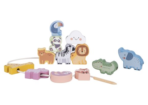 WOOPIE GREEN Drewniana Nawlekanka Klocki Przeplatanka ZOO Montessori 13 el. Woopie Let's Go Green WOOPIE GREEN Drewniana Nawlekanka Klocki Przeplatanka ZOO Montessori 13 el. Woopie Let's Go Green