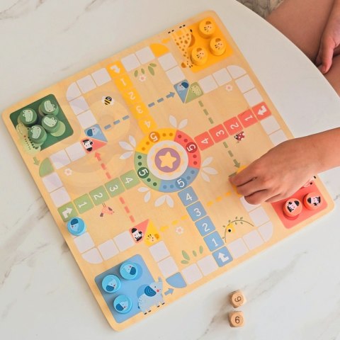 WOOPIE GREEN Gry Planszowe Logiczne 2w1 Ludo Chińczyk + Węże i Drabiny Woopie Let's Go Green WOOPIE GREEN Gry Planszowe Logiczne 2w1 Ludo Chińczyk + Węże i Drabiny Woopie Let's Go Green