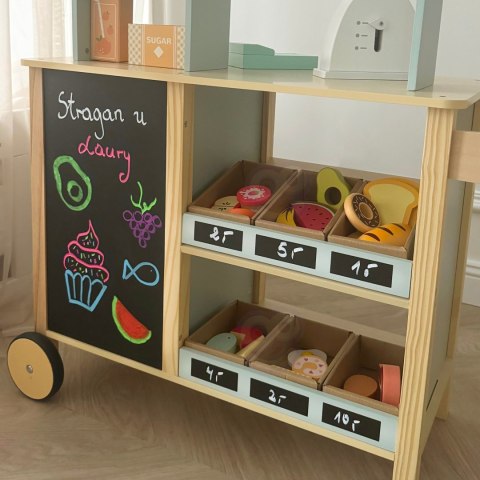 WOOPIE GREEN Duży Wielofunkcyjny Sklepik 5w1 Stragan Supermarket Restauracja Kawiarnia Kuchnia 73 el Woopie Let's Go Green WOOPIE GREEN Duży Wielofunkcyjny Sklepik 5w1 Stragan Supermarket Restauracja Kawiarnia Kuchnia 73 el Woopie Let's Go Green