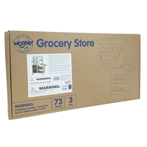 WOOPIE GREEN Duży Wielofunkcyjny Sklepik 5w1 Stragan Supermarket Restauracja Kawiarnia Kuchnia 73 el Woopie Let's Go Green WOOPIE GREEN Duży Wielofunkcyjny Sklepik 5w1 Stragan Supermarket Restauracja Kawiarnia Kuchnia 73 el Woopie Let's Go Green