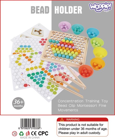 WOOPIE Kolorowe Kulki Układanka Montessori Mozaika Sorter Woopie WOOPIE Kolorowe Kulki Układanka Montessori Mozaika Sorter Woopie