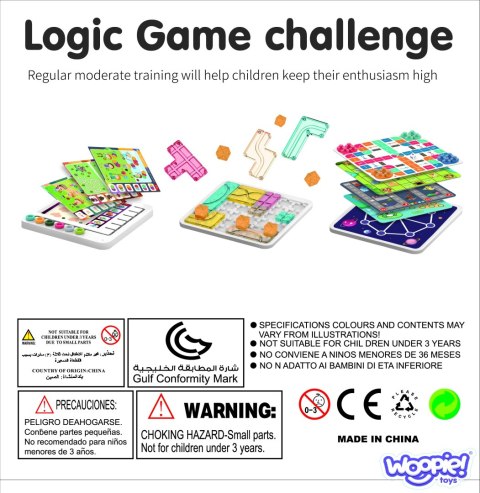 WOOPIE Zestaw 60 Gier Logicznych 3+ Woopie WOOPIE Zestaw 60 Gier Logicznych 3+ Woopie