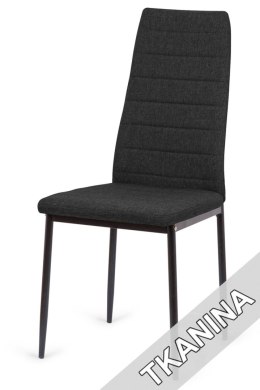 Krzesło tapicerowane VALVA LINE FABRIC BLACK OUTLET Lugano