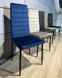 Krzesło tapicerowane VALVA LINE VELVET BLUE OUTLET Lugano