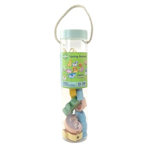 WOOPIE GREEN Drewniana Nawlekanka Klocki Przeplatanka ZOO Montessori 13 el. Woopie Let's Go Green WOOPIE GREEN Drewniana Nawlekanka Klocki Przeplatanka ZOO Montessori 13 el. Woopie Let's Go Green