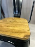 Krzesło metalowe loft CORSICA NERO OAK TOLIX Lugano