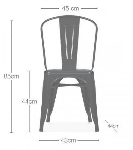 Krzesło metalowe loft CORSICA NERO OAK TOLIX Lugano Krzesło metalowe loft CORSICA NERO OAK TOLIX Lugano