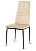 Krzesło tapicerowane VALVA LINE VELVET BEIGE Lugano