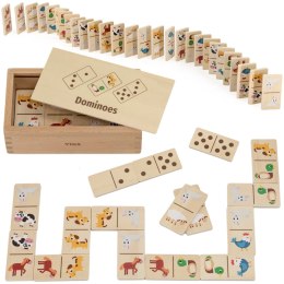 VIGA Drewniane Domino 2w1 Zwierzęta i Liczby Viga Toys