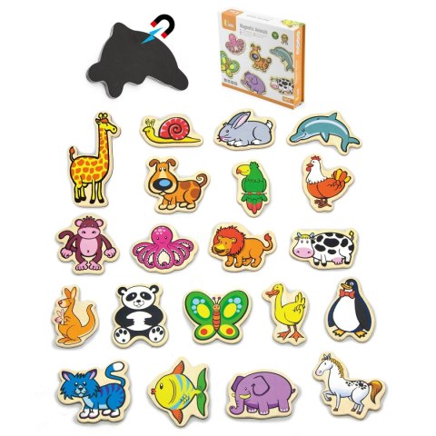 VIGA Drewniane Magnesy Zwierzęta zestaw 20 elementów Viga Toys VIGA Drewniane Magnesy Zwierzęta zestaw 20 elementów Viga Toys