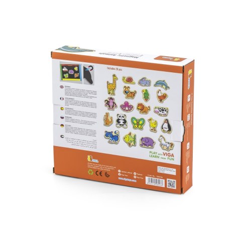 VIGA Drewniane Magnesy Zwierzęta zestaw 20 elementów Viga Toys VIGA Drewniane Magnesy Zwierzęta zestaw 20 elementów Viga Toys