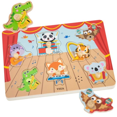 VIGA Puzzle Dźwiękowe Dopasuj Muzykujące Zwierzęta Viga Toys VIGA Puzzle Dźwiękowe Dopasuj Muzykujące Zwierzęta Viga Toys