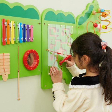 VIGA Tablica Sensoryczna Manipulacyjna Krokodyl Certyfikat FSC Montessori Viga Toys VIGA Tablica Sensoryczna Manipulacyjna Krokodyl Certyfikat FSC Montessori Viga Toys