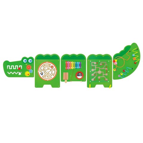 VIGA Tablica Sensoryczna Manipulacyjna Krokodyl Certyfikat FSC Montessori Viga Toys VIGA Tablica Sensoryczna Manipulacyjna Krokodyl Certyfikat FSC Montessori Viga Toys