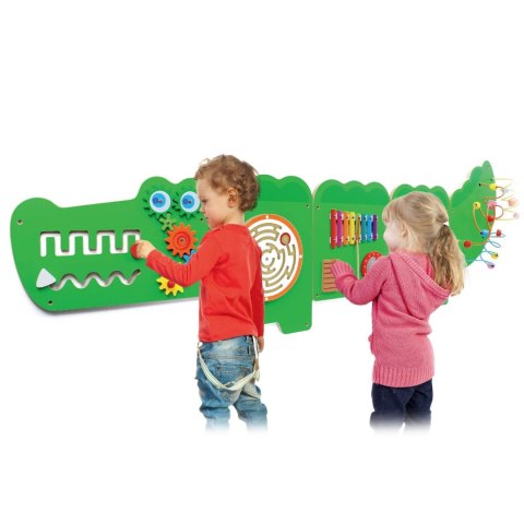 VIGA Tablica Sensoryczna Manipulacyjna Krokodyl Certyfikat FSC Montessori Viga Toys VIGA Tablica Sensoryczna Manipulacyjna Krokodyl Certyfikat FSC Montessori Viga Toys