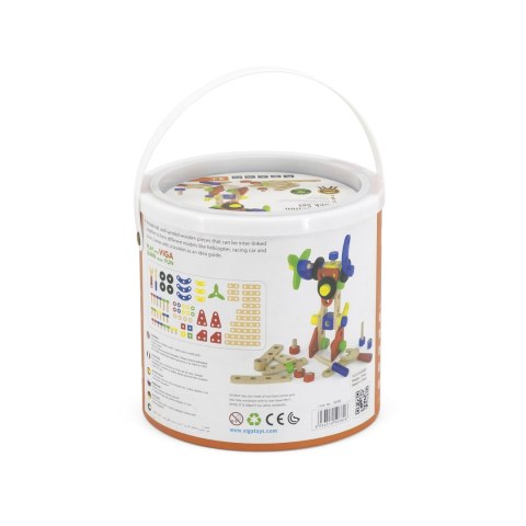 Viga Zestaw klocków konstrukcyjnych 68 elementów Montessori Viga Toys Viga Zestaw klocków konstrukcyjnych 68 elementów Montessori Viga Toys