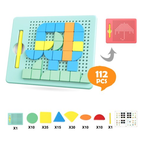 WOOPIE Układanka Magnetyczna 2w1 Rysowanie Magnetyczne Tablica Kreatywna 112 el. Woopie WOOPIE Układanka Magnetyczna 2w1 Rysowanie Magnetyczne Tablica Kreatywna 112 el. Woopie