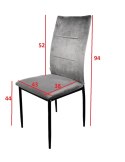 Krzesło tapicerowane VALVA DUO FABRIC GREY Lugano