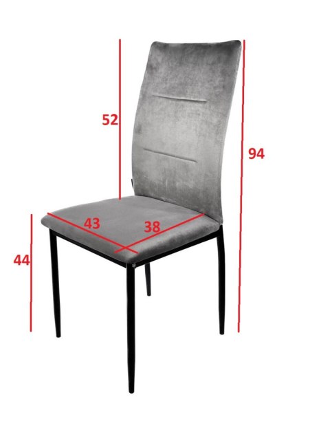 Krzesło tapicerowane VALVA DUO FABRIC GREY Lugano Krzesło tapicerowane VALVA DUO FABRIC GREY Lugano