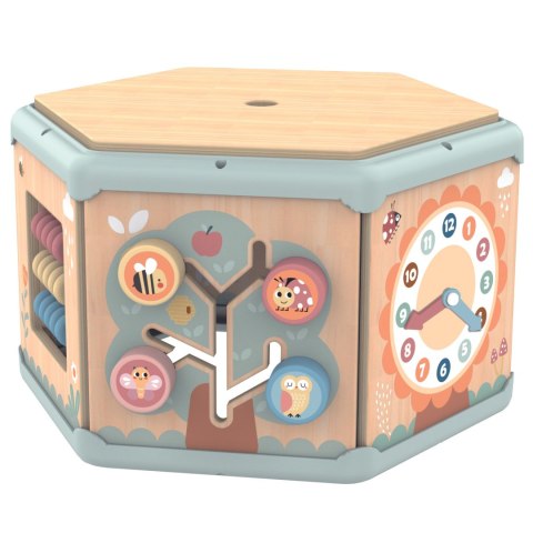 TOOKY TOY Interaktywny Drewniany Sześciokąt Montessori Otwierane Pudełko Tooky Toy TOOKY TOY Interaktywny Drewniany Sześciokąt Montessori Otwierane Pudełko Tooky Toy