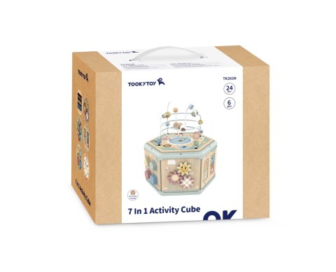 TOOKY TOY Interaktywny Drewniany Sześciokąt Montessori Otwierane Pudełko Tooky Toy TOOKY TOY Interaktywny Drewniany Sześciokąt Montessori Otwierane Pudełko Tooky Toy