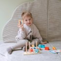 TOOKY TOY Krab Układanka Drewniana Stosy Klocki Bloki Pastelowy Tooky Toy
