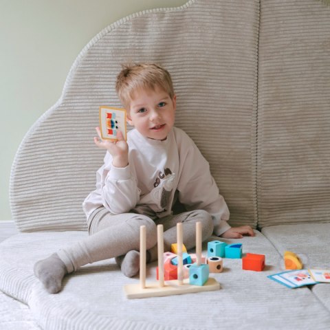 TOOKY TOY Krab Układanka Drewniana Stosy Klocki Bloki Pastelowy Tooky Toy TOOKY TOY Krab Układanka Drewniana Stosy Klocki Bloki Pastelowy Tooky Toy