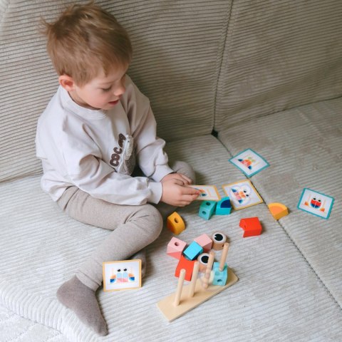 TOOKY TOY Krab Układanka Drewniana Stosy Klocki Bloki Pastelowy Tooky Toy TOOKY TOY Krab Układanka Drewniana Stosy Klocki Bloki Pastelowy Tooky Toy