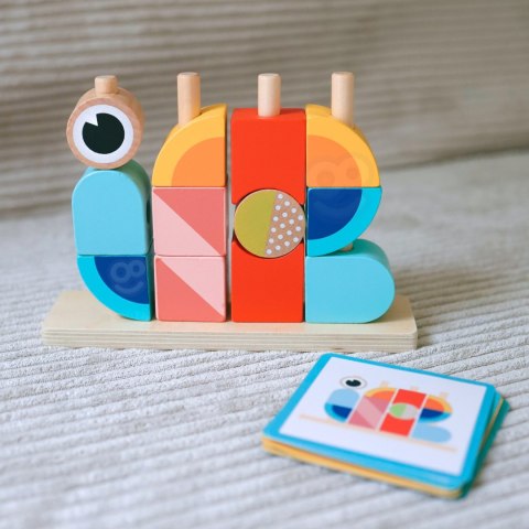 TOOKY TOY Krab Układanka Drewniana Stosy Klocki Bloki Pastelowy Tooky Toy TOOKY TOY Krab Układanka Drewniana Stosy Klocki Bloki Pastelowy Tooky Toy