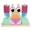 TOOKY TOY Krab Układanka Drewniana Stosy Klocki Bloki Pastelowy Tooky Toy