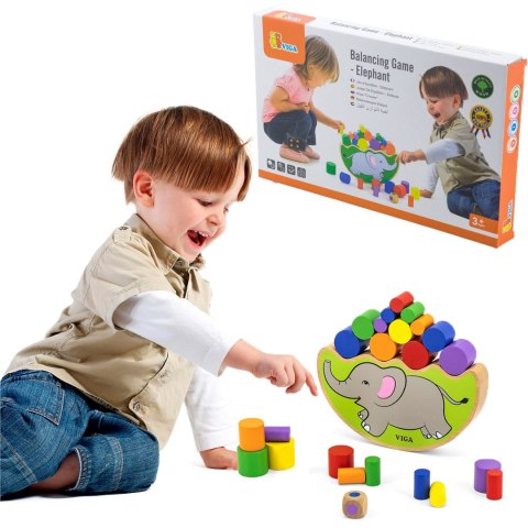 VIGA Drewniana układanka Balansujący Słoń Montessori Viga Toys VIGA Drewniana układanka Balansujący Słoń Montessori Viga Toys