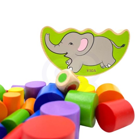 VIGA Drewniana układanka Balansujący Słoń Montessori Viga Toys VIGA Drewniana układanka Balansujący Słoń Montessori Viga Toys