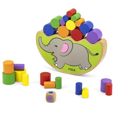 VIGA Drewniana układanka Balansujący Słoń Montessori Viga Toys VIGA Drewniana układanka Balansujący Słoń Montessori Viga Toys
