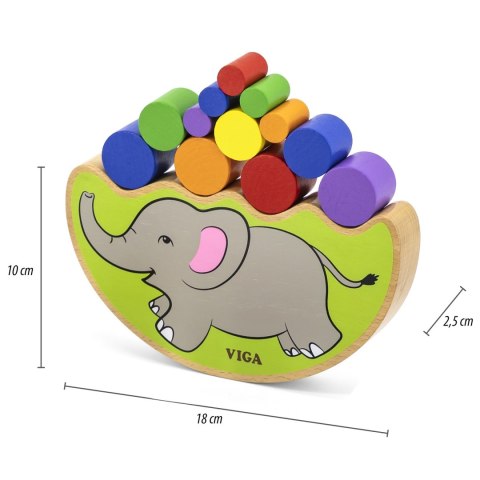 VIGA Drewniana układanka Balansujący Słoń Montessori Viga Toys VIGA Drewniana układanka Balansujący Słoń Montessori Viga Toys