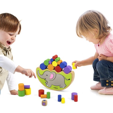 VIGA Drewniana układanka Balansujący Słoń Montessori Viga Toys VIGA Drewniana układanka Balansujący Słoń Montessori Viga Toys