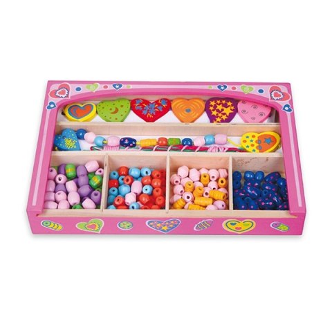 VIGA Koraliki Do Nawlekania Zestaw Serduszka Viga Toys VIGA Koraliki Do Nawlekania Zestaw Serduszka Viga Toys